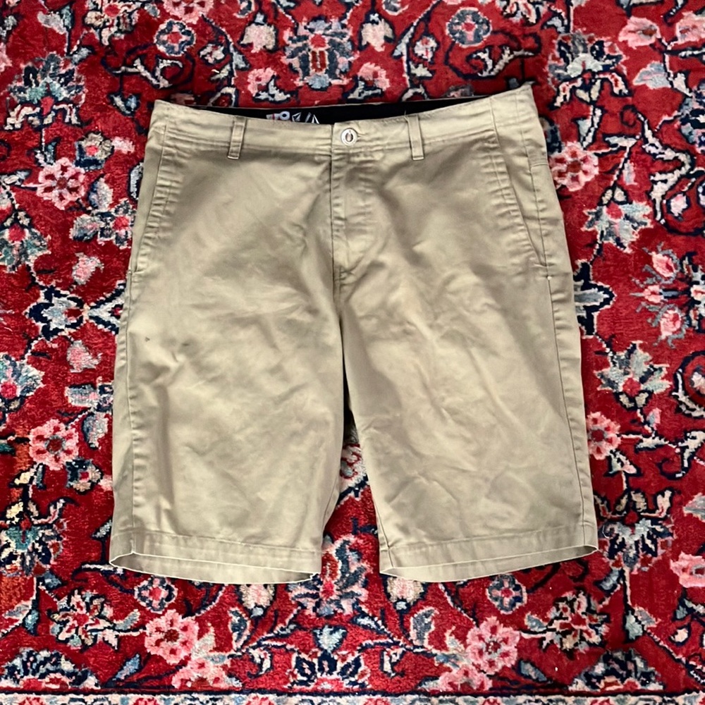 Volcom Chino Shorts Size 34 Tan!